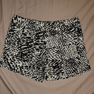 Ladies Calvin Klein Black and white printed shorts